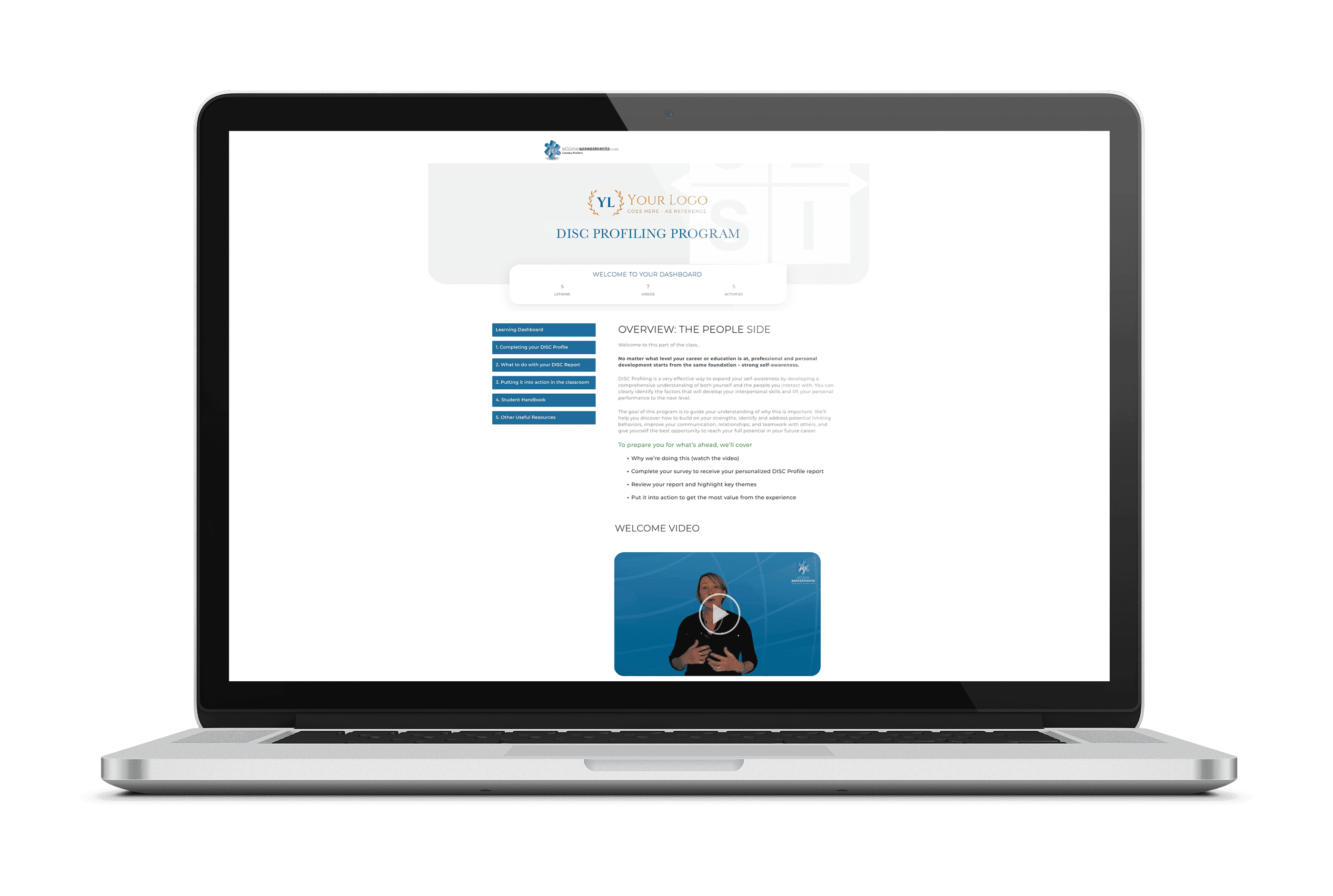 Example of University Academic Partnership Program in Sports using Athlete Assessments Online Learning Dashboard for Sports Students and Sport Managment Degrees
